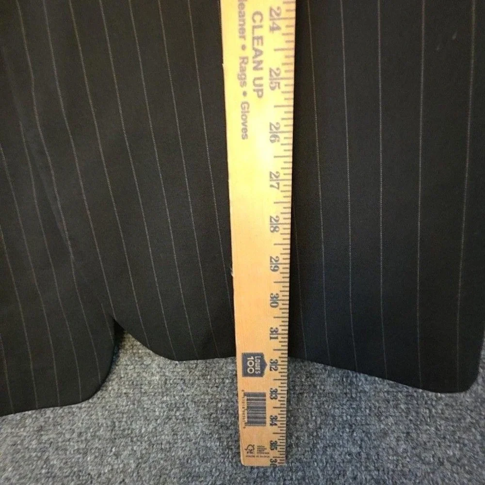 Lauren Ralph Lauren Suit Mens 48 44x32 Black Wool 2 Piece Jacket Pants Formal